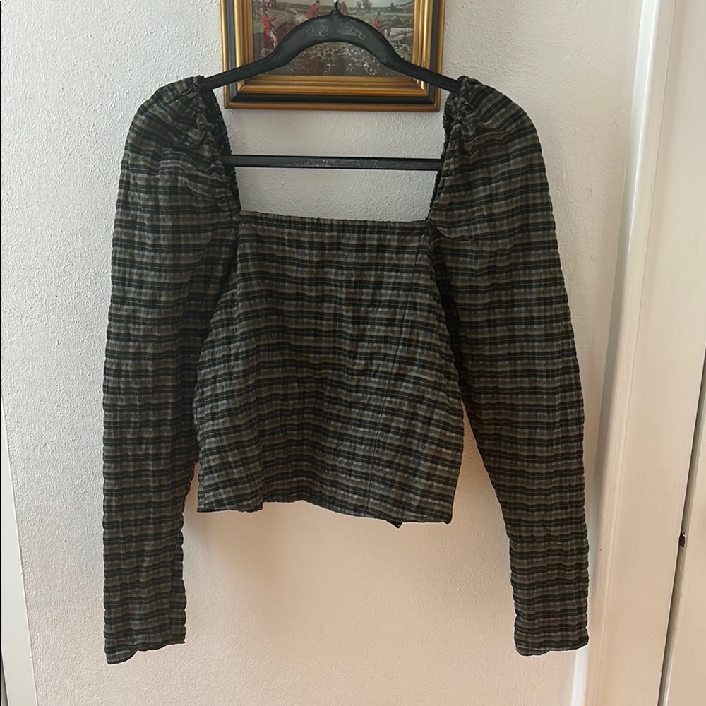 Plaid Long Sleeve Women's Top
